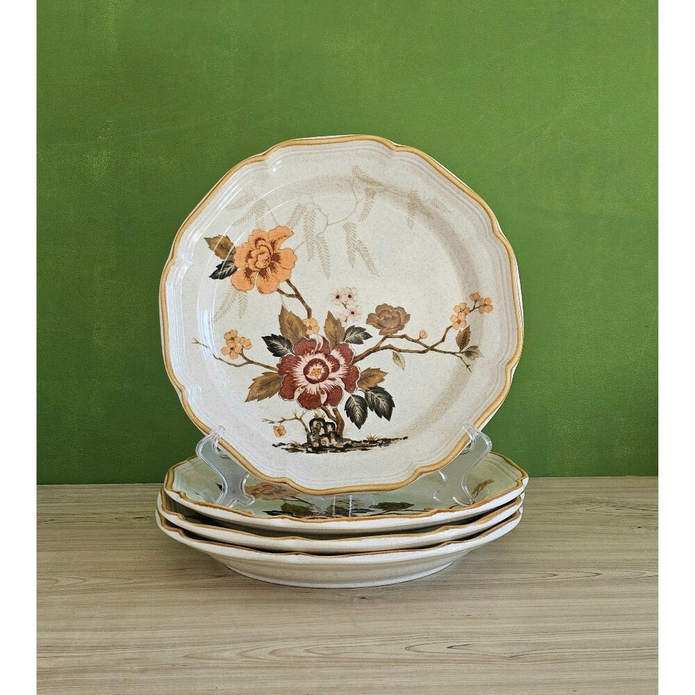 Vintage Mikasa Imperial Garden Dinner Plates EC 459/Mid Century Floral  Plates